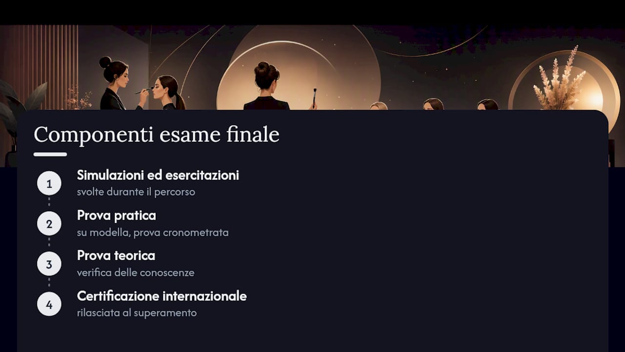Le tre fasi dell’esame finale di trucco