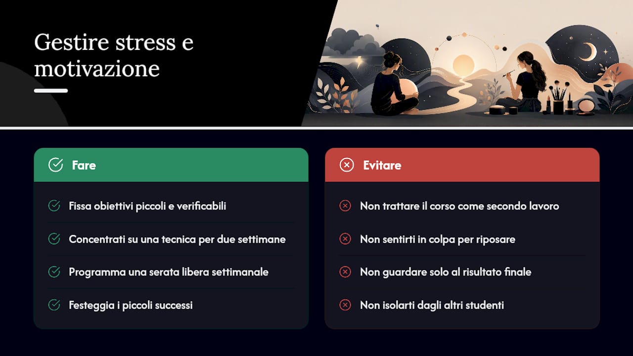 Come gestire lo stress senza perdere la motivazione — overview diagram