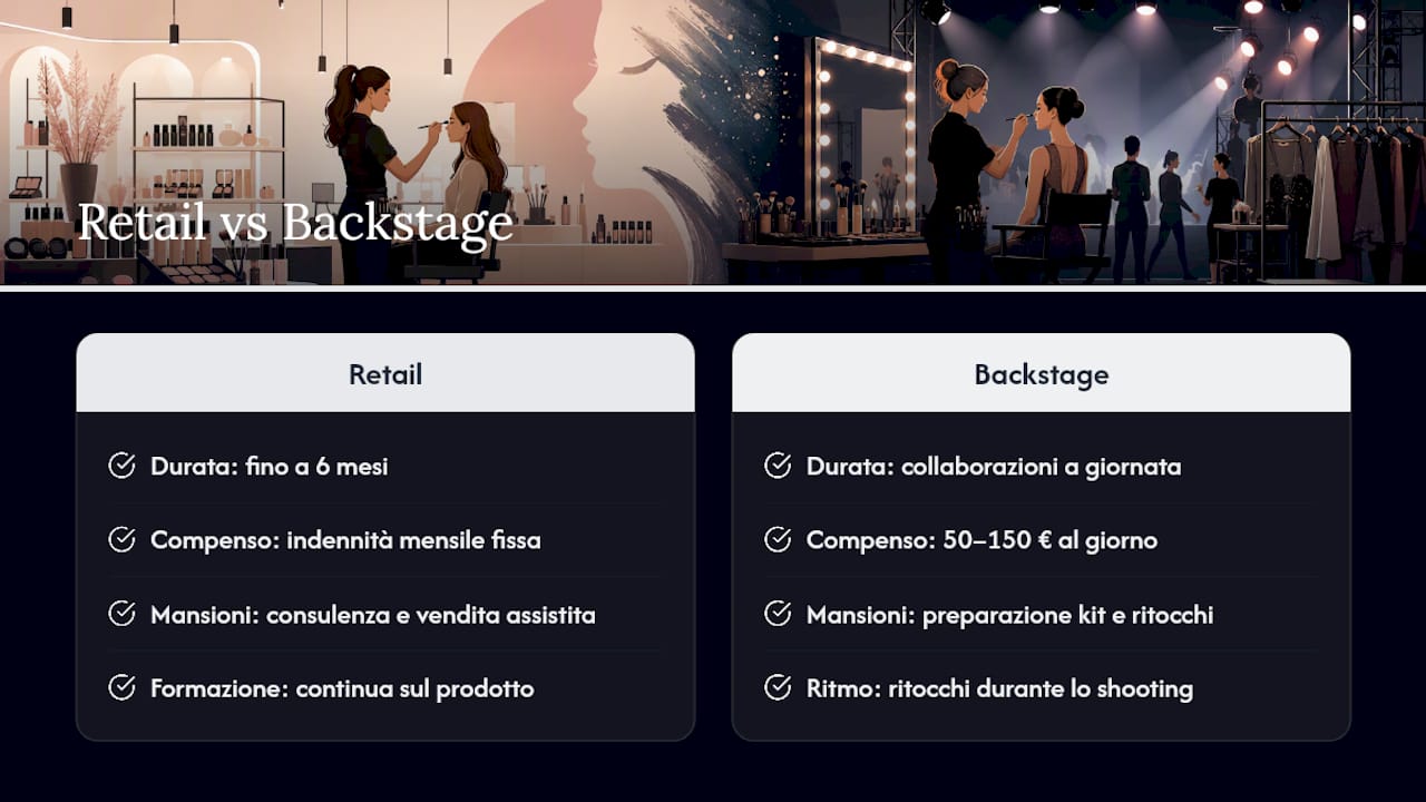 Confronto tra stage in ambito retail e backstage
