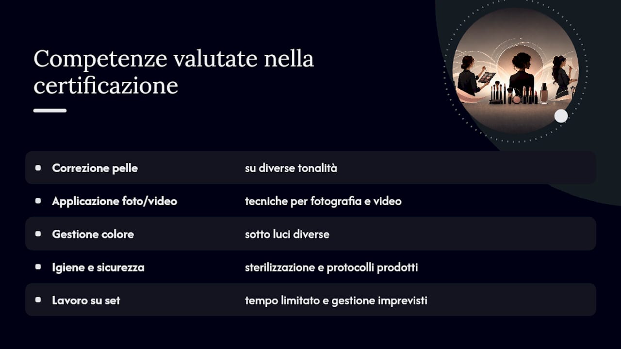 Cinque abilità valutate nel make up professionale