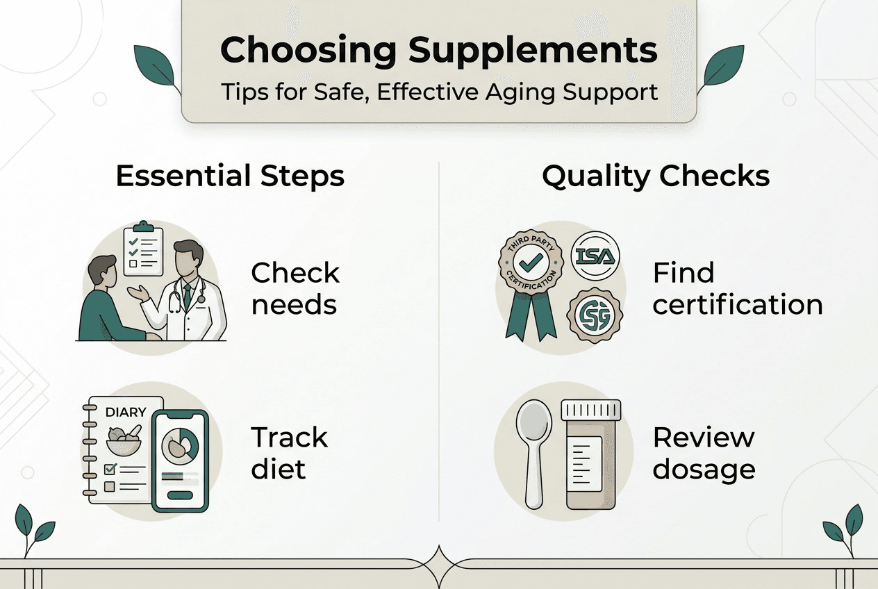 Infographic: steps to choose safe supplements