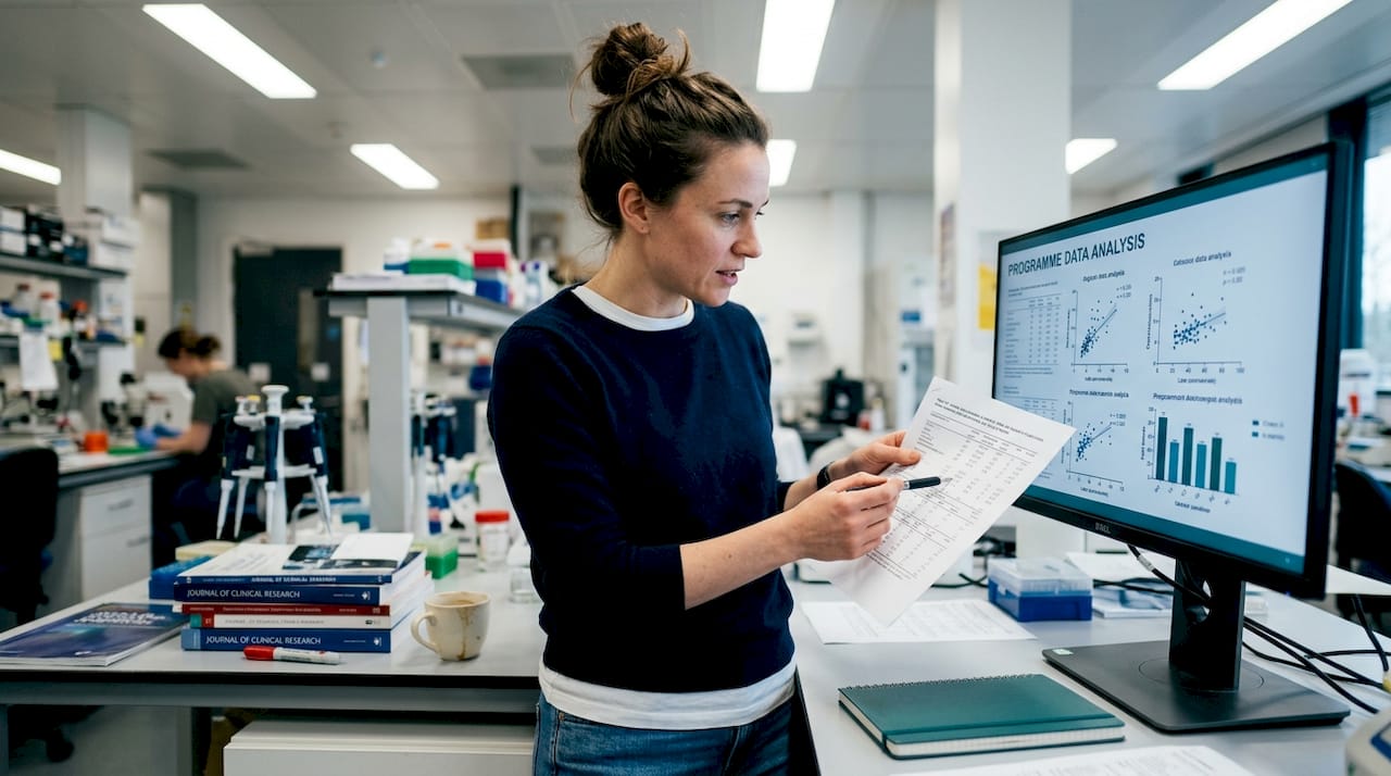 Researcher compares printed and digital clinical study data