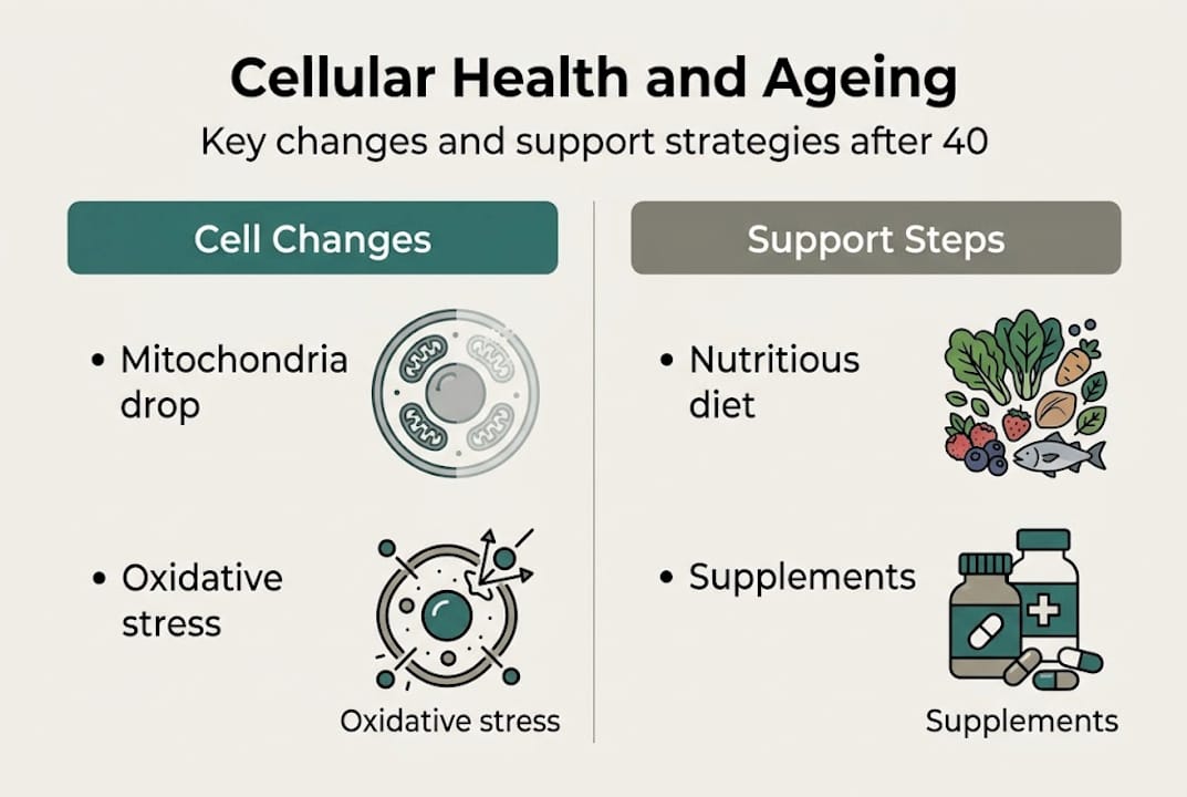 Infographic showing key cell changes and supports