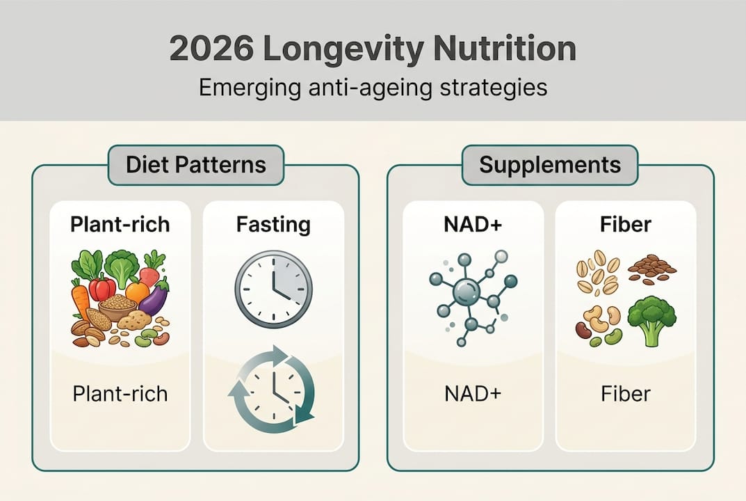 Infographic on 2026 longevity nutrition trends
