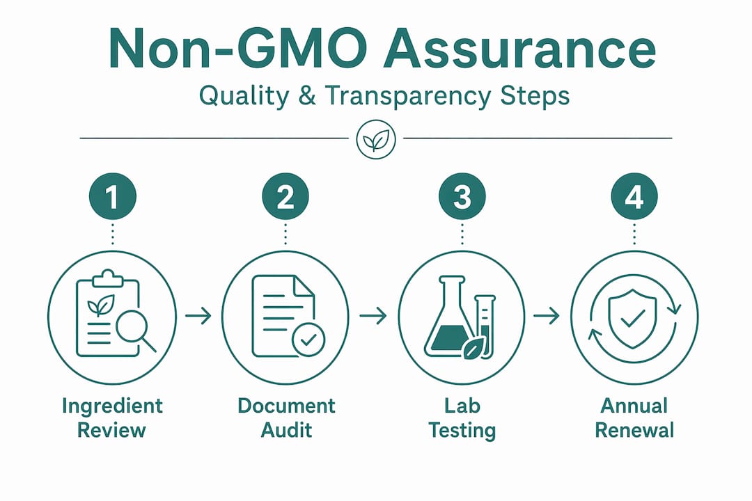 Infographic non-GMO supplement certification steps
