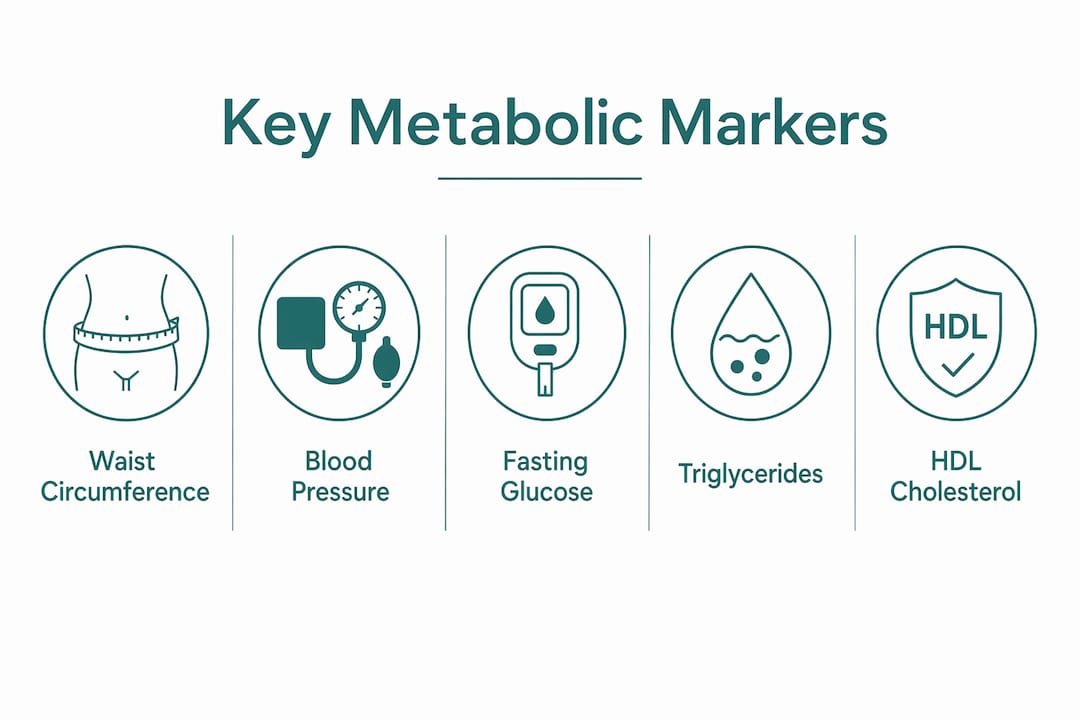 Infographic showing key metabolic health markers