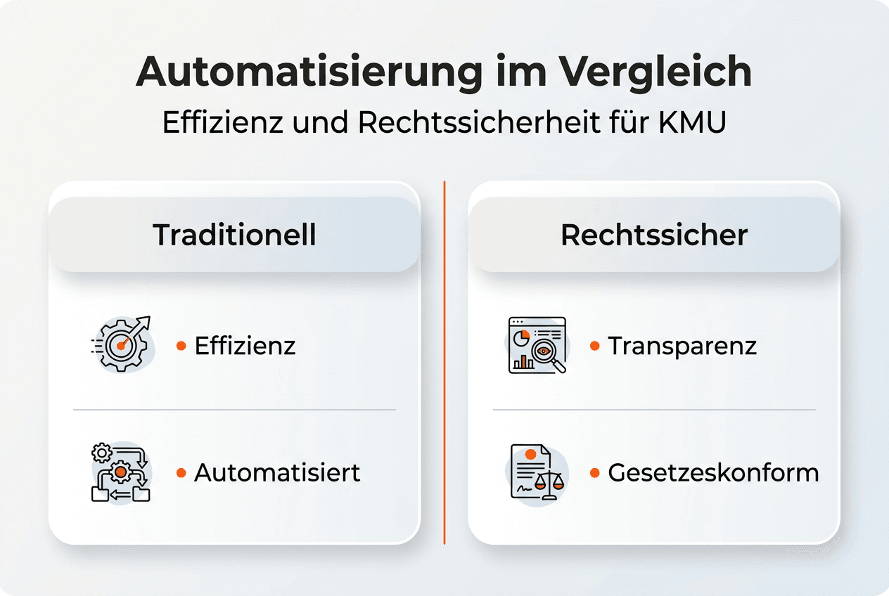 Diese Infografik gibt einen Überblick über verschiedene Automatisierungsformen und deren Vorteile.