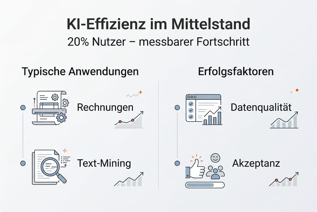 Überblick: Wie Künstliche Intelligenz die Effizienz im Mittelstand steigert – Eine Infografik