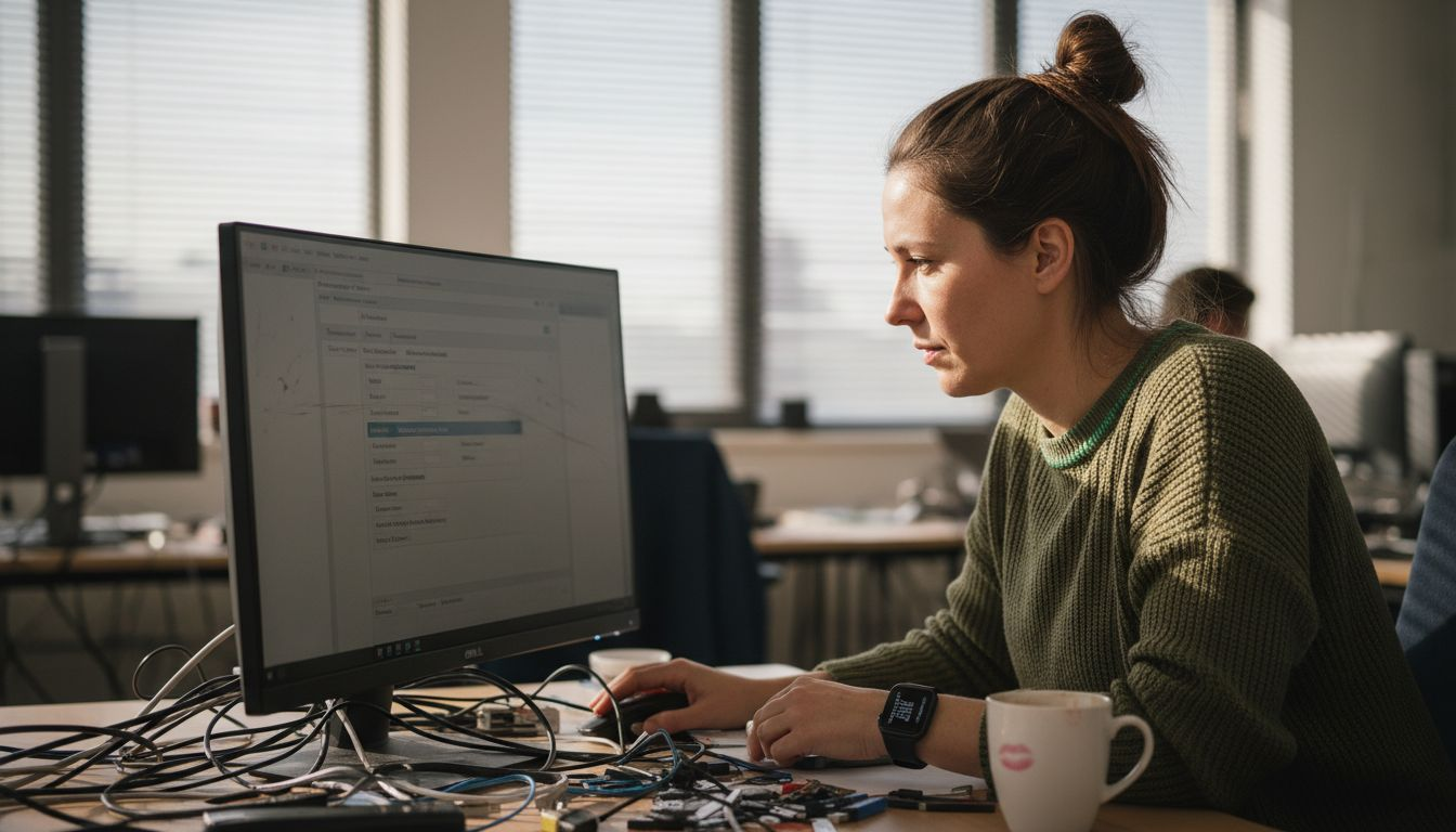 Ein IT-Experte richtet umfassende Sicherheitslösungen ein, um die technische Infrastruktur bestmöglich zu schützen.