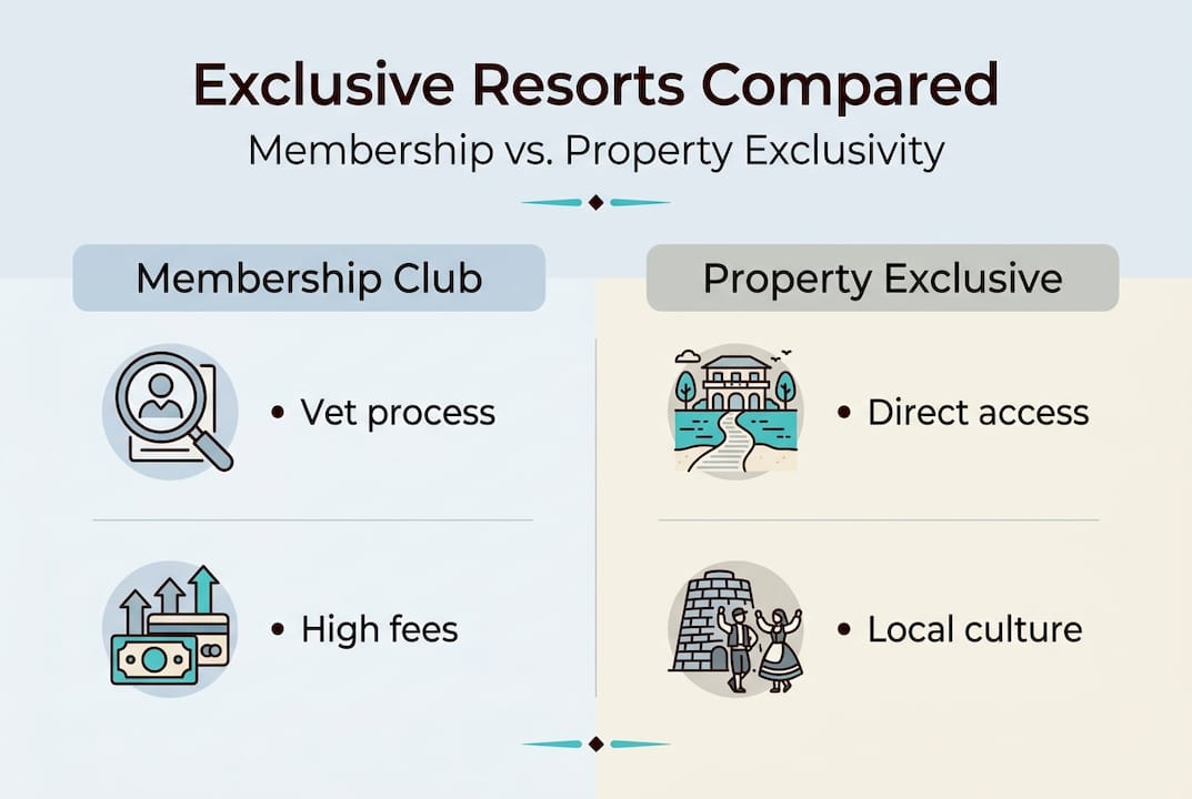Infographic comparing types of exclusivity