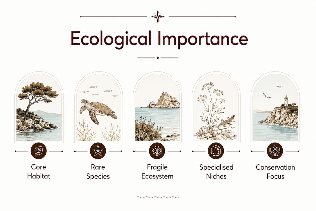 Infographic illustrating ecological roles of Sardinia sea caves