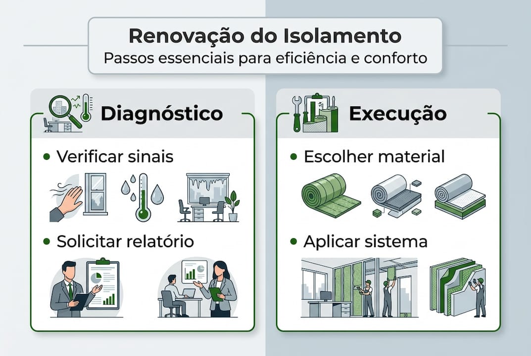 Saiba quais são as etapas para renovar o isolamento neste infográfico