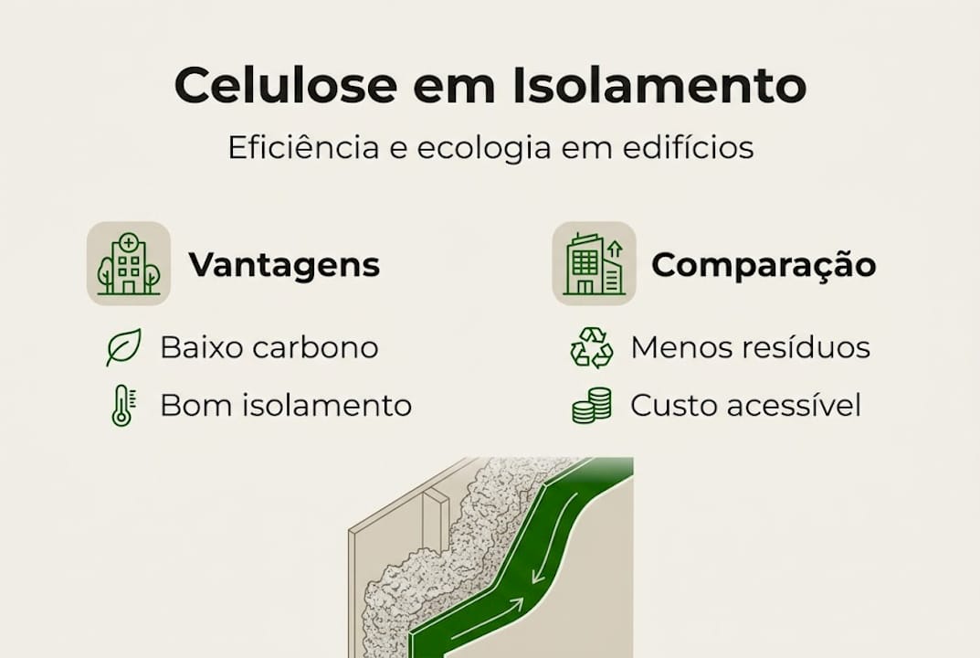 Infográfico: principais benefícios da utilização de celulose como material de isolamento