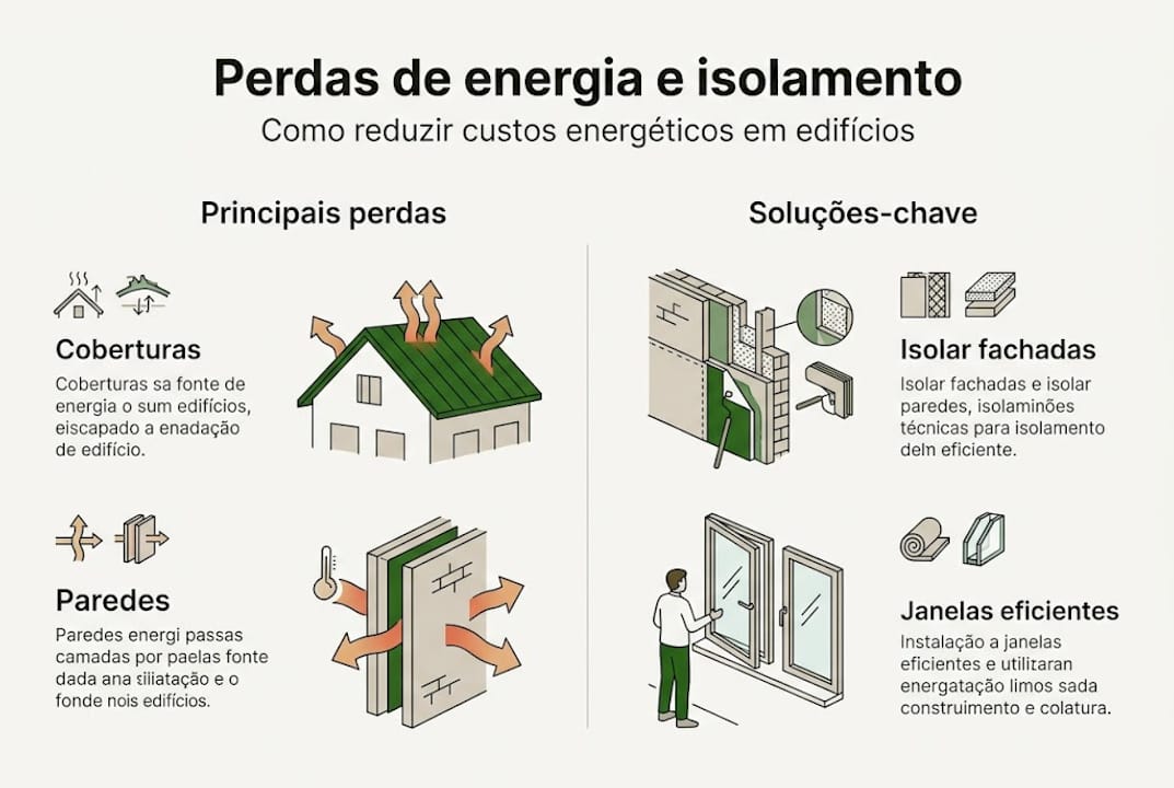 Infográfico: causas mais comuns das perdas de energia e soluções práticas para as evitar