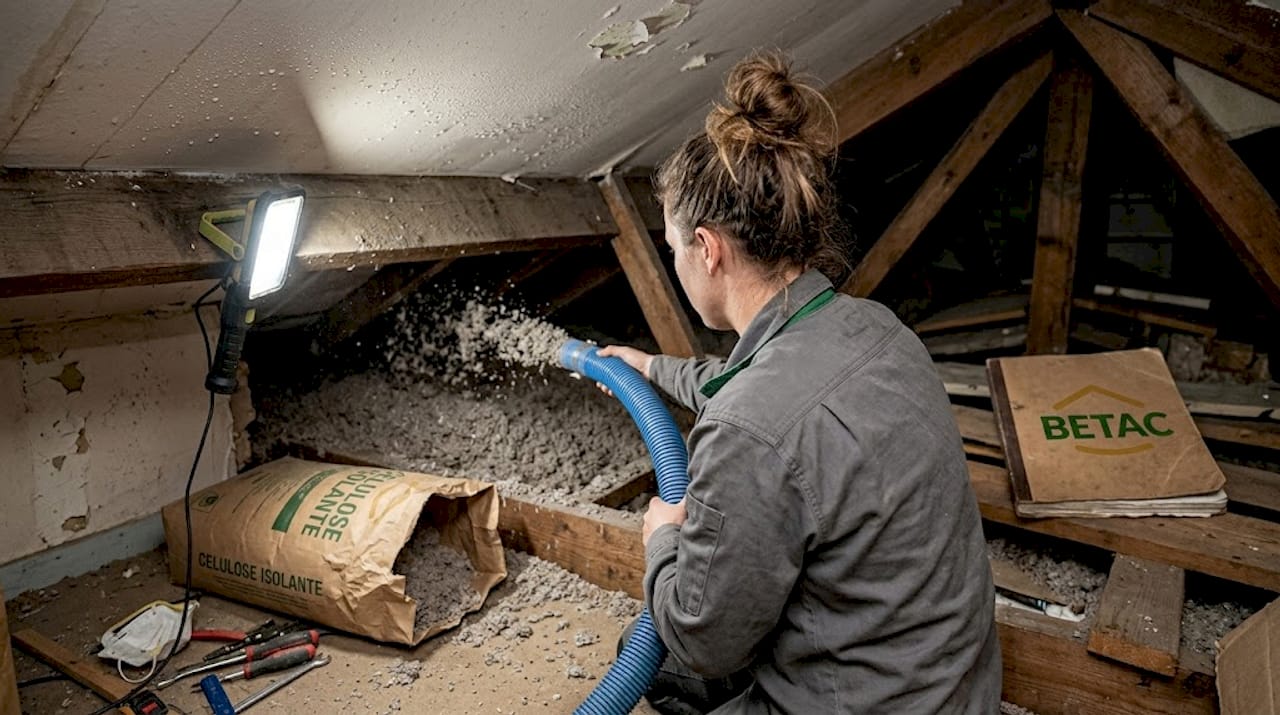 Utilização de celulose no isolamento térmico da cobertura de edifícios
