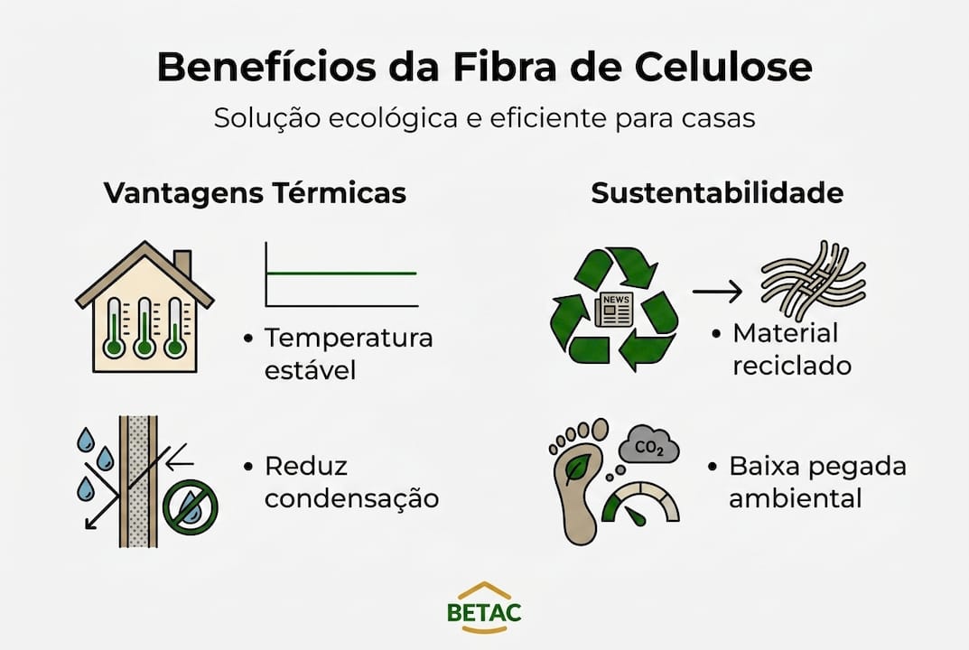 Infográfico: principais benefícios da utilização de fibra de celulose