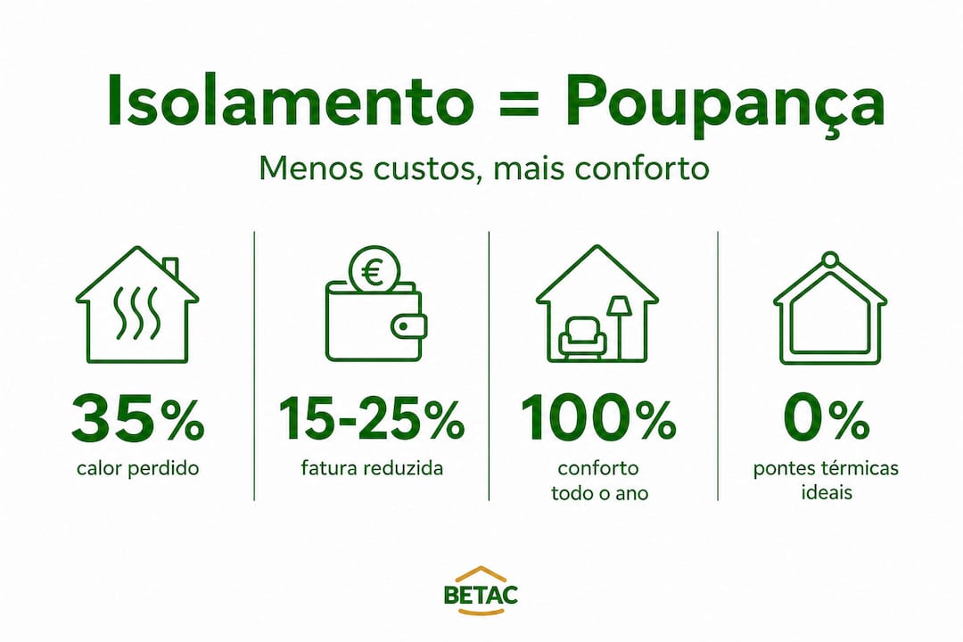Infografia mostra quanto se pode poupar ao investir em isolamento térmico
