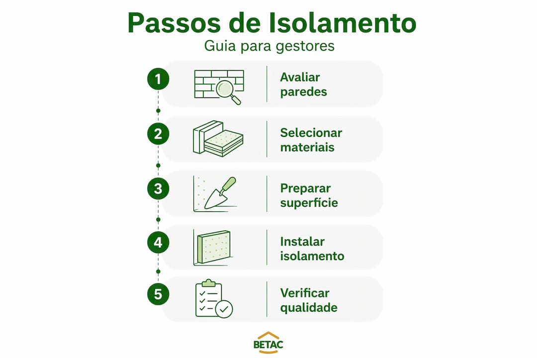 Infográfico explica, passo a passo, como isolar paredes
