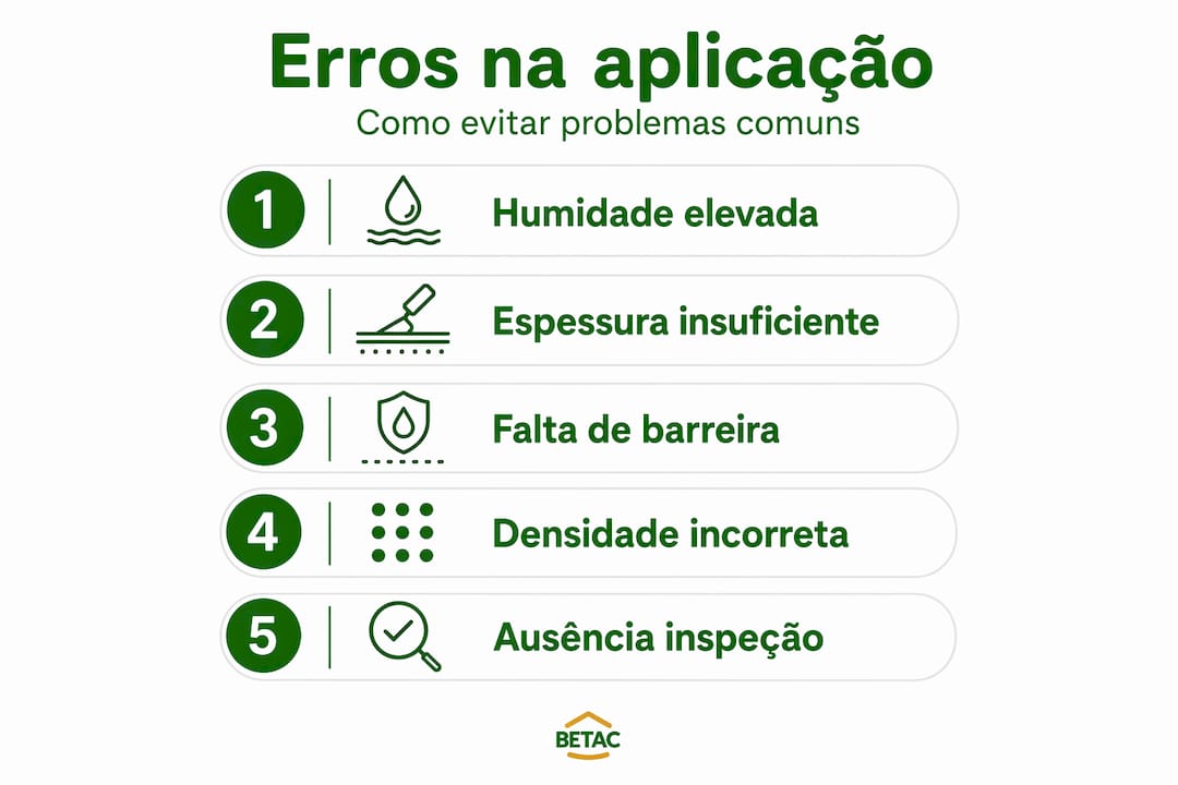 Infográfico: os principais erros na aplicação de celulose e como evitá-los, passo a passo