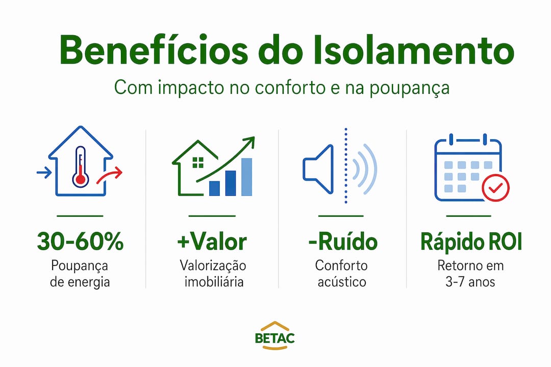 Infográfico: como o isolamento melhora o conforto e reduz os custos em casa