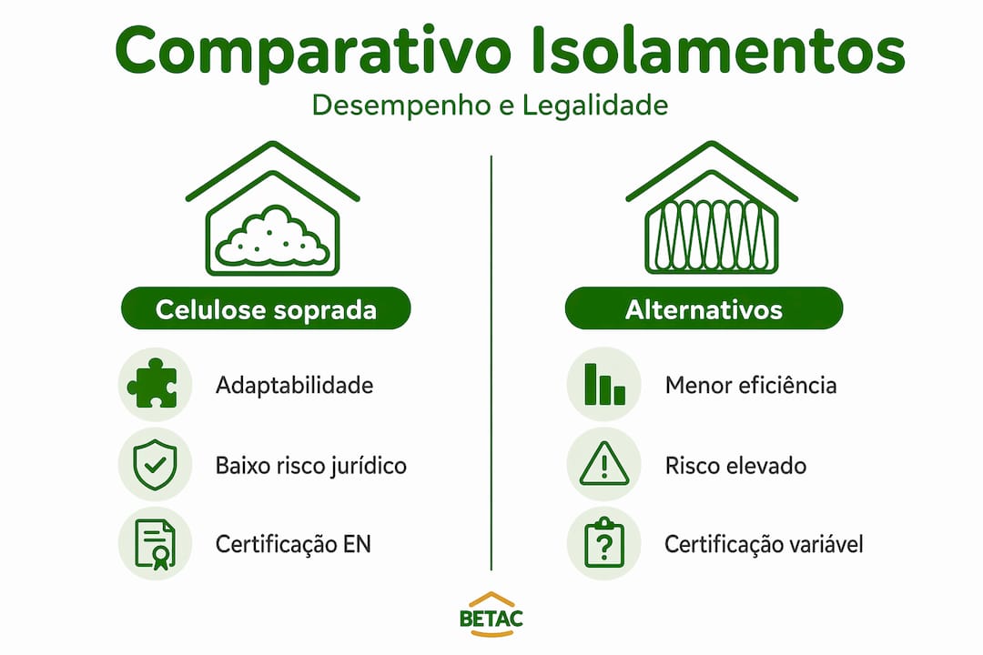Infografia: comparação da eficiência e do risco dos diferentes tipos de isolamento