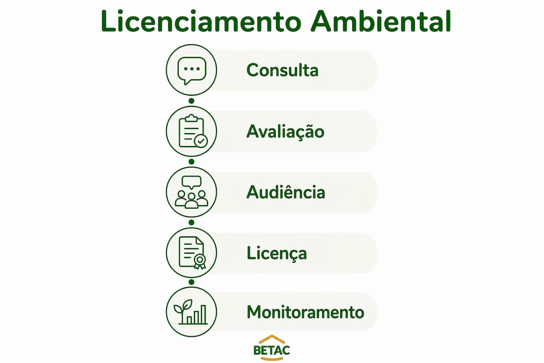 Infografia: principais fases do processo de licenciamento ambiental na indústria da celulose