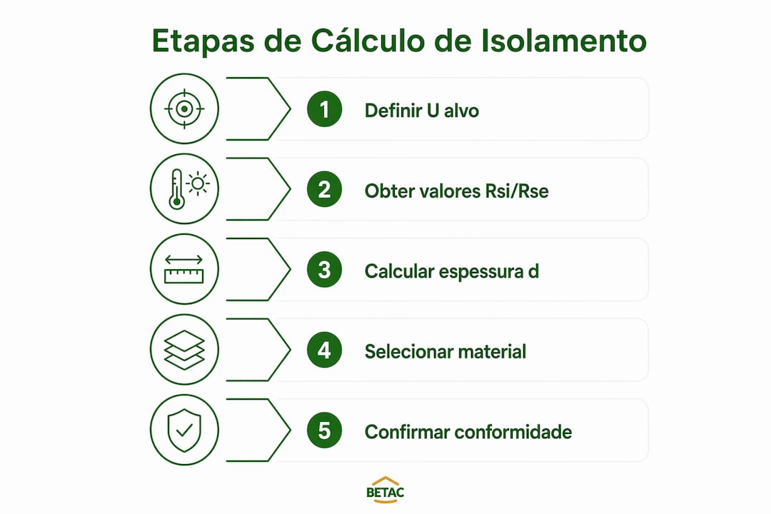 Guia visual: como calcular o isolamento térmico passo a passo