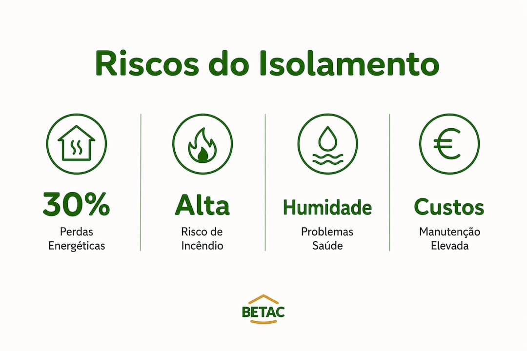Infografia com dados sobre os perigos de um isolamento mal feito