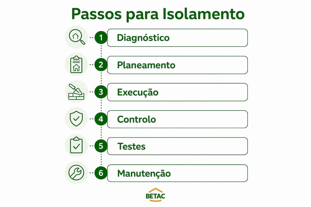 Infográfico com os principais passos para gerir o isolamento, apresentado de forma vertical