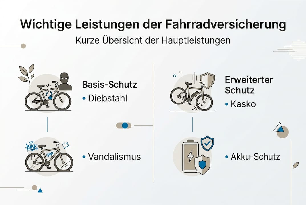 Infografik: Was leistet eine Fahrradversicherung? Alle Vorteile im Überblick