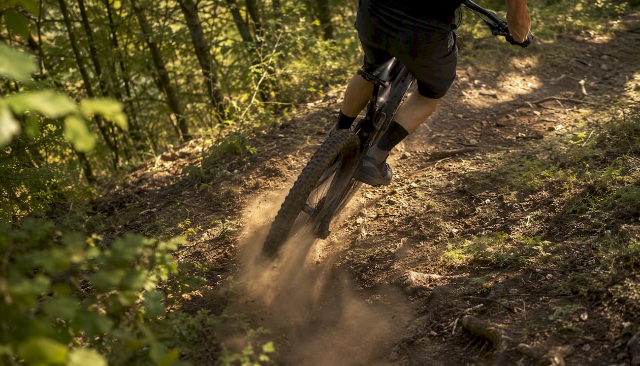 Mit dem Mountainbike auf den abwechslungsreichen Waldwegen rund um den Millstätter See unterwegs.