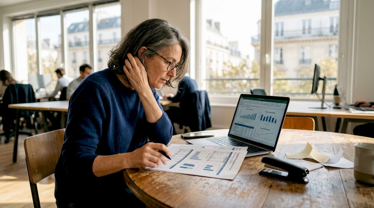 Un consultant en train d’étudier la fiche de structuration SEL