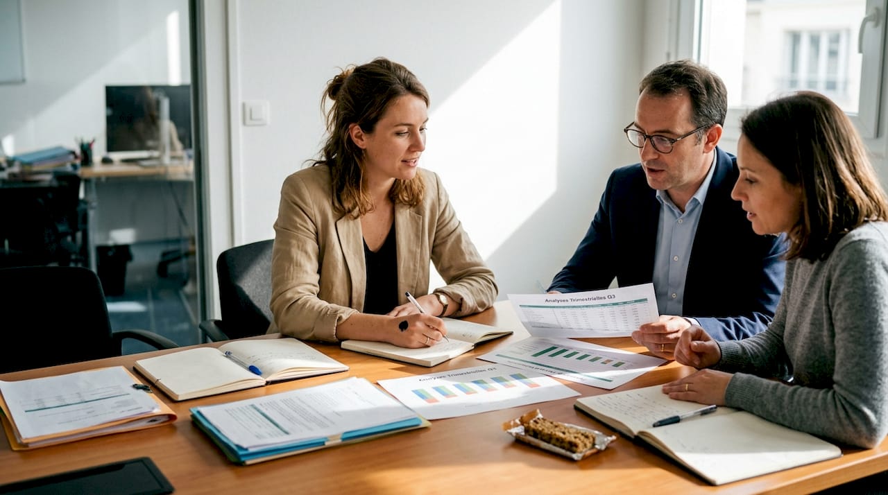 Réunion d’équipe consacrée à l’élaboration de stratégies d’organisation des actifs