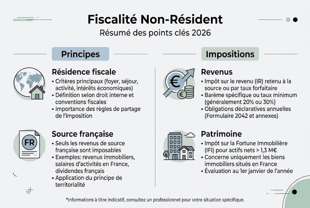 Infographie : tout savoir sur la fiscalité des non-résidents en France