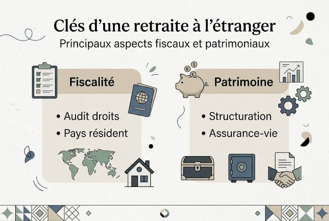 Panorama visuel : retraite à l’étranger, fiscalité et gestion du patrimoine