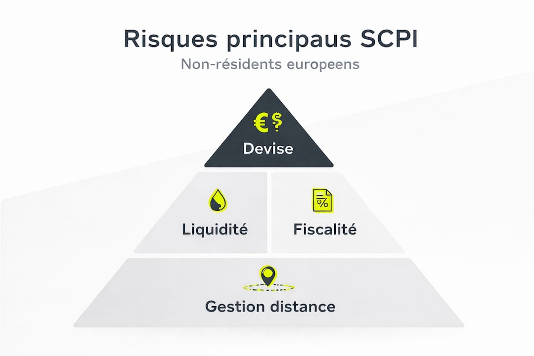 Visuel : classement des risques pour les non-résidents investissant en SCPI