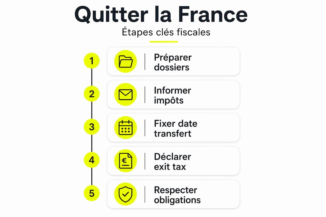 Infographie : les grandes étapes pour changer de résidence fiscale