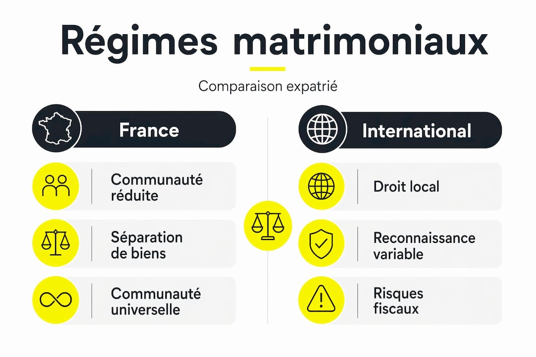 Infographie : panorama des régimes matrimoniaux en France et à l’international