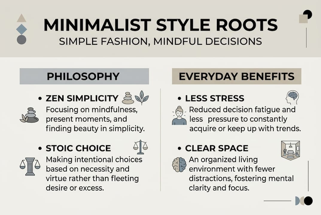 Minimalist style roots infographic with benefits