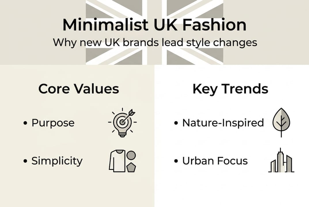 Infographic on UK minimalist fashion trends