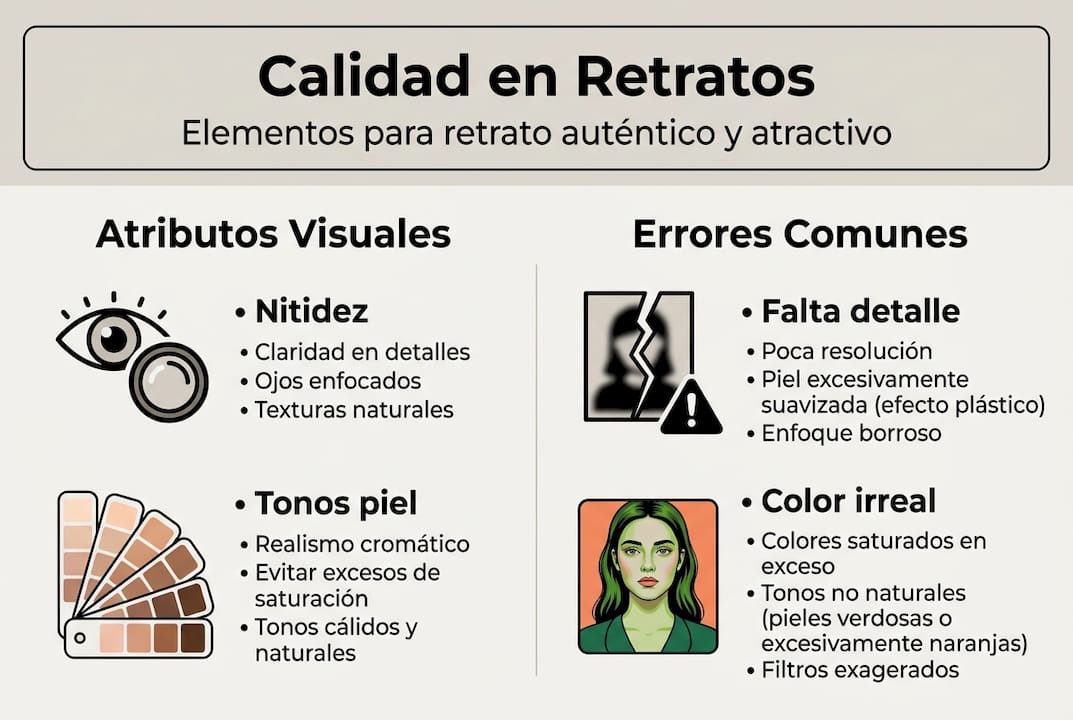 Infografik: Schlüsselaspekte für hochwertige Porträts
