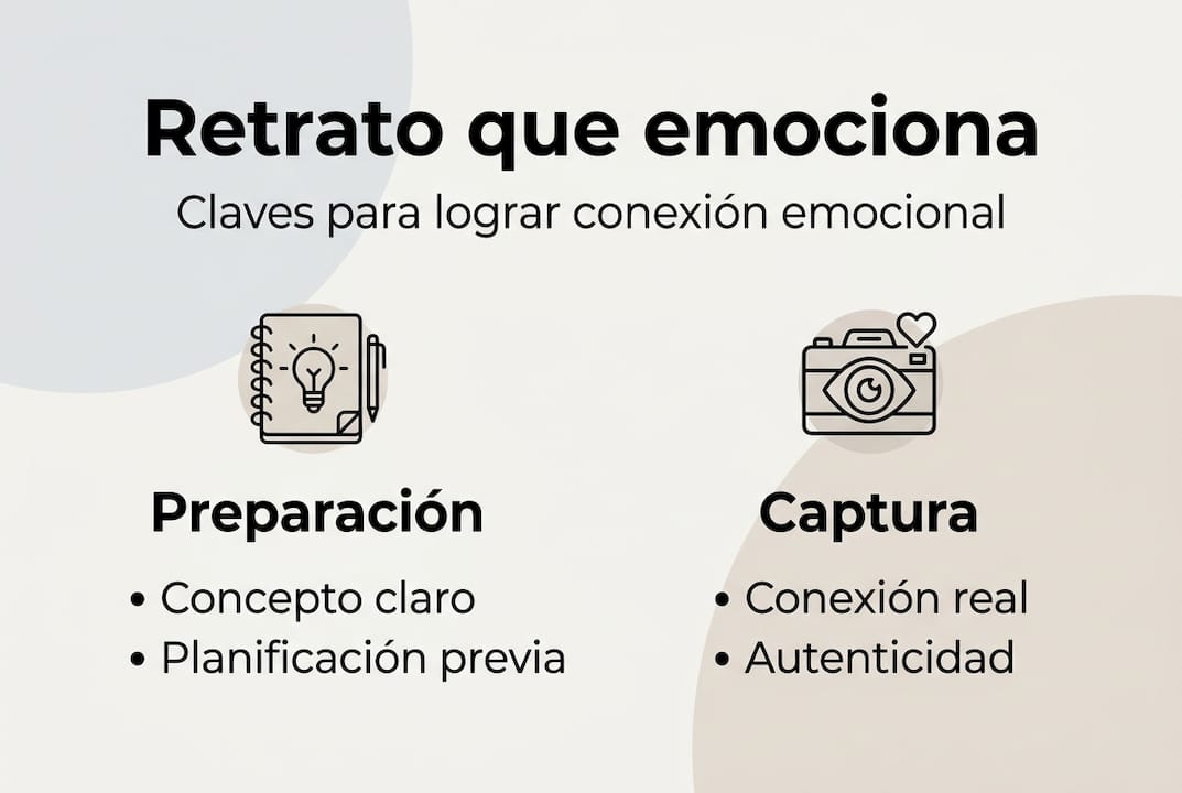 Visuelle Anleitung mit den Schlüsseln für eindrucksvolle emotionale Porträts
