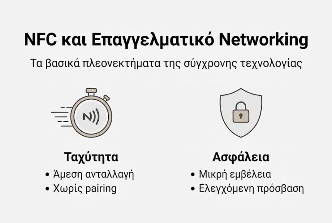 Infographic: Τα οφέλη της τεχνολογίας NFC στις επαγγελματικές γνωριμίες