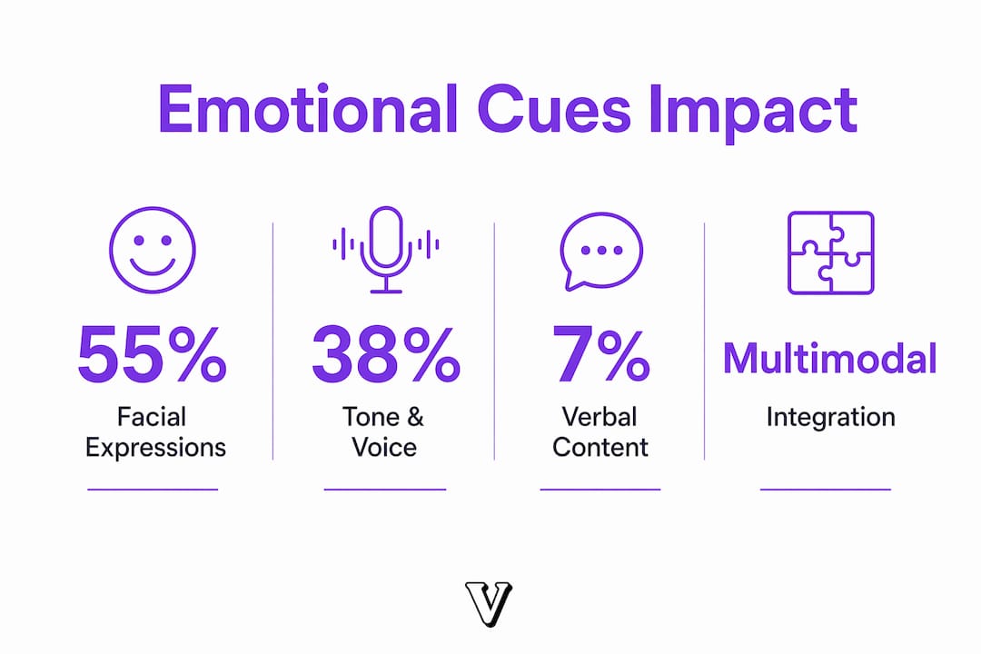 Infographic displaying emotional cue contributions