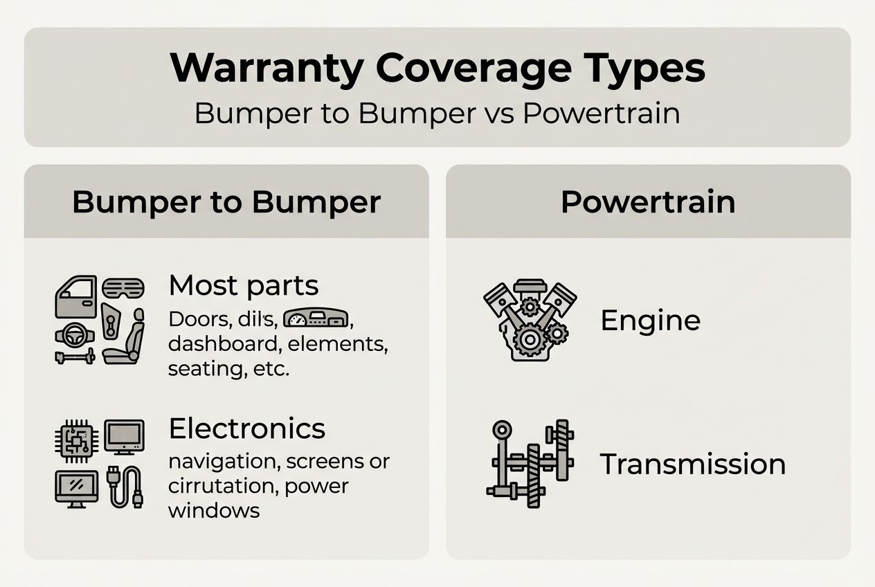 Infographic comparing warranty coverage types