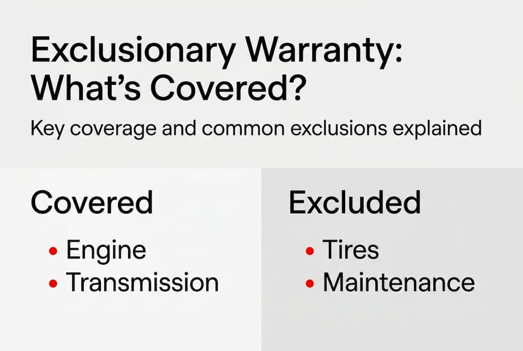 Infographic of covered and excluded car parts