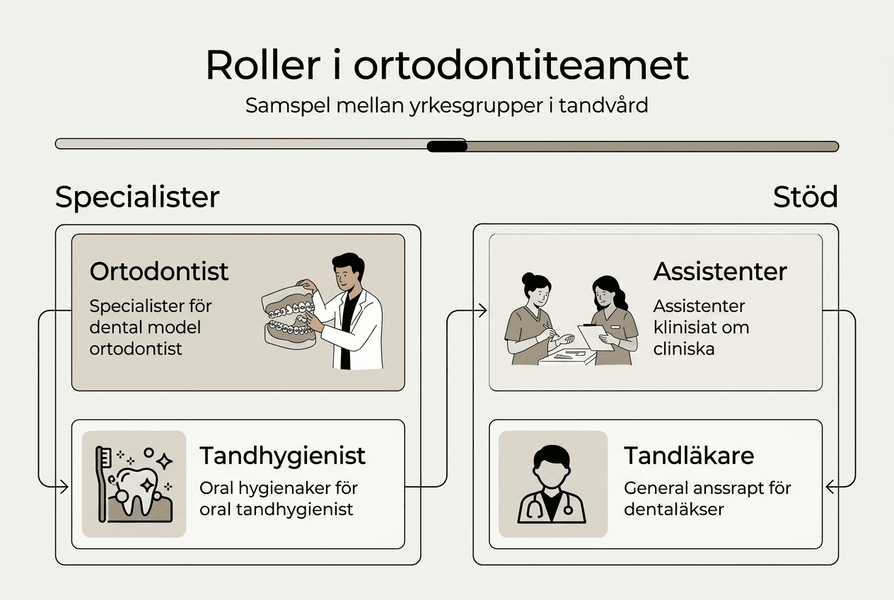 Översikt: ortodontiteamets olika roller och ansvarsområden