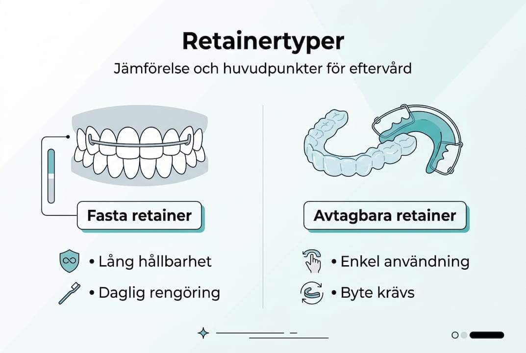 Jämförelse mellan fasta och avtagbara retainer – en överskådlig guide