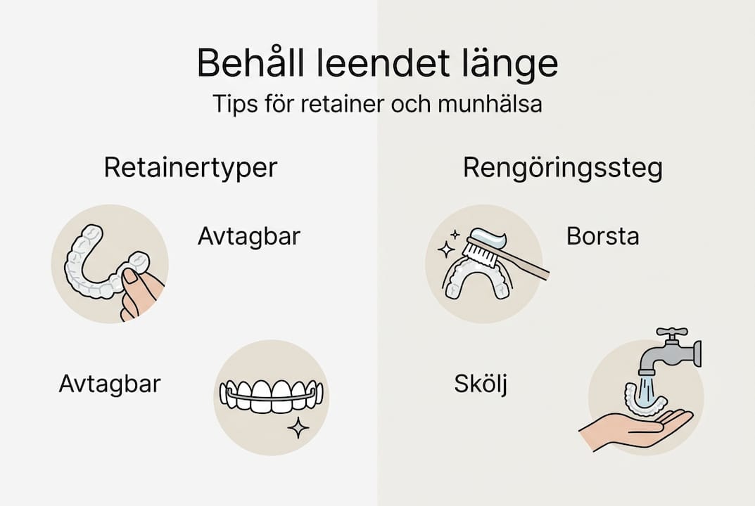 Grafisk översikt: Olika typer av tandställningsskenor och hur du rengör dem steg för steg