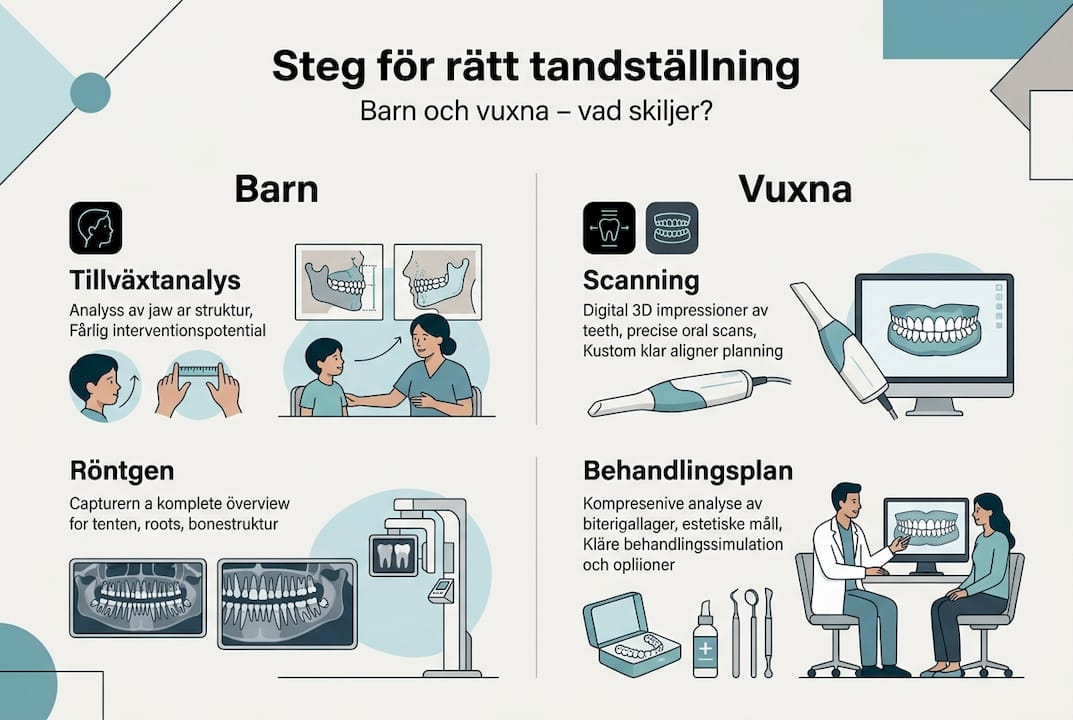 Så går det till med tandställning – en guide för både barn och vuxna i infografik
